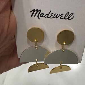 Madewell Two-Tone Gold and Silver Statement Earrings